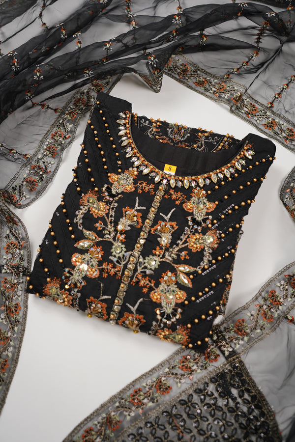 Tehwar - Luxury Organza Outfit - Festive Collection with Gharara - Ready to Wear - V5 - D1 - Eid25 - 01