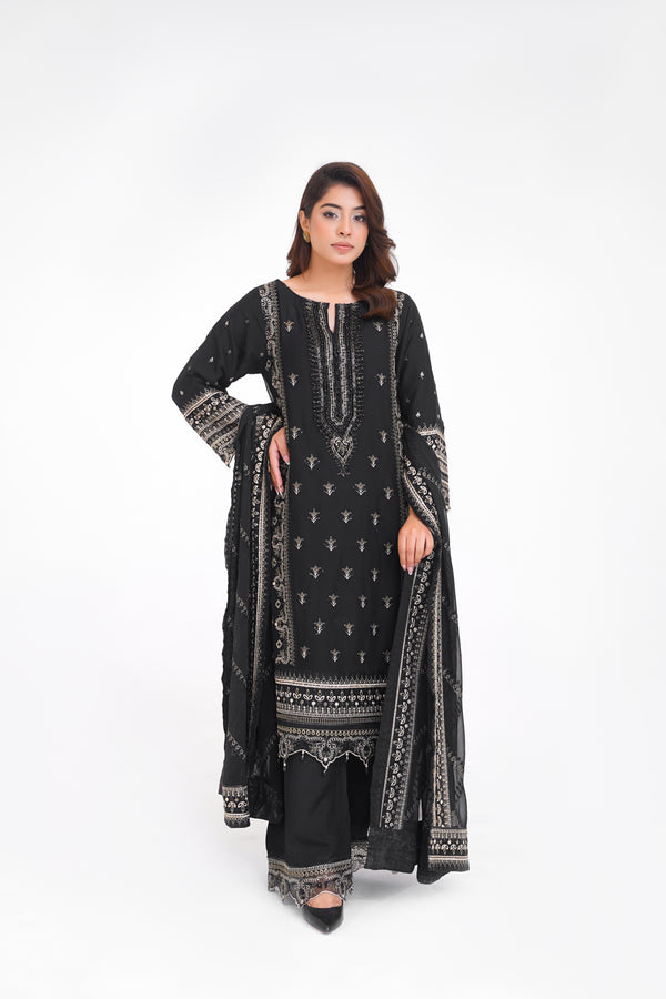 Husan e Jahan - Luxury Chiffon Outfit with Chiffon Dupatta and Plazzo - Ready to Wear - V1 - Eid25 - 01  Article 04