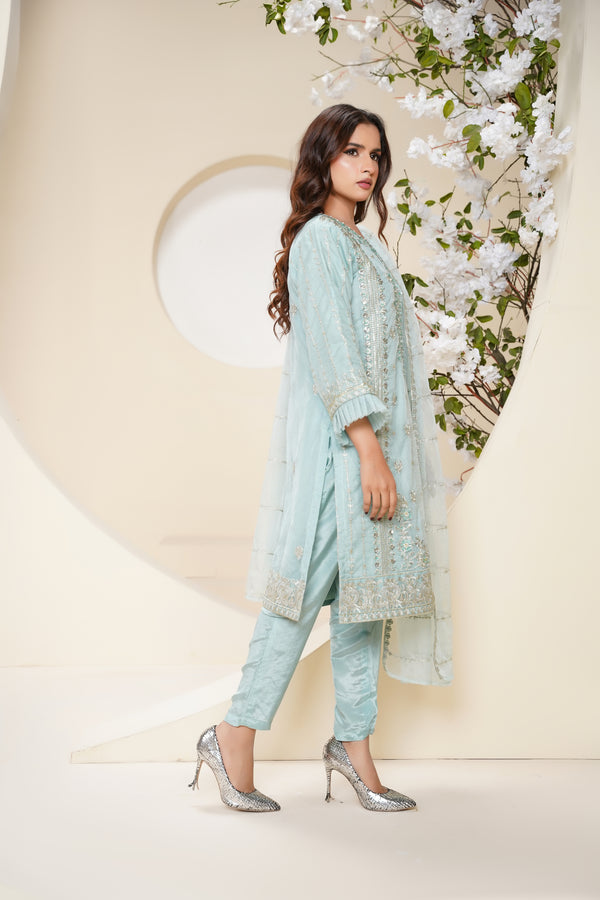 Tehwar - Luxury Organza Outfit - Festive Collection - Ready to Wear - V6 - D7 - Eid25 - 10
