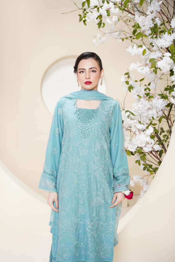 Husan e Jahan - Luxury Chiffon Outfit with Chiffon Dupatta - Ready to Wear - V2 - Eid25 - 08 - HEJFeroziV208