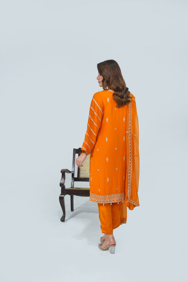 Husan e Jahan - Luxury Chiffon Outfit with Chiffon Dupatta - Ready to Wear - V1 - Eid25 - 06