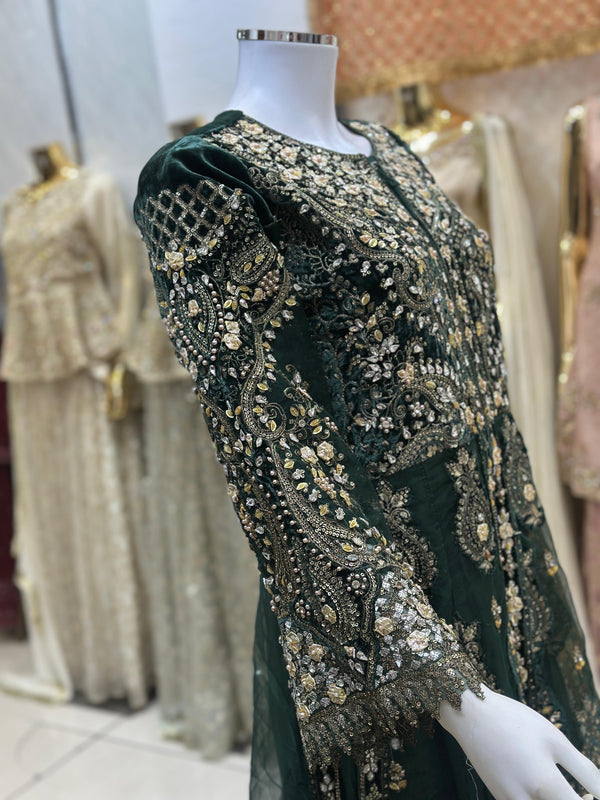 Tehwar- Luxury Organza Maxi Outfit with organza Dupatta-Ready To Wear TehV8D1