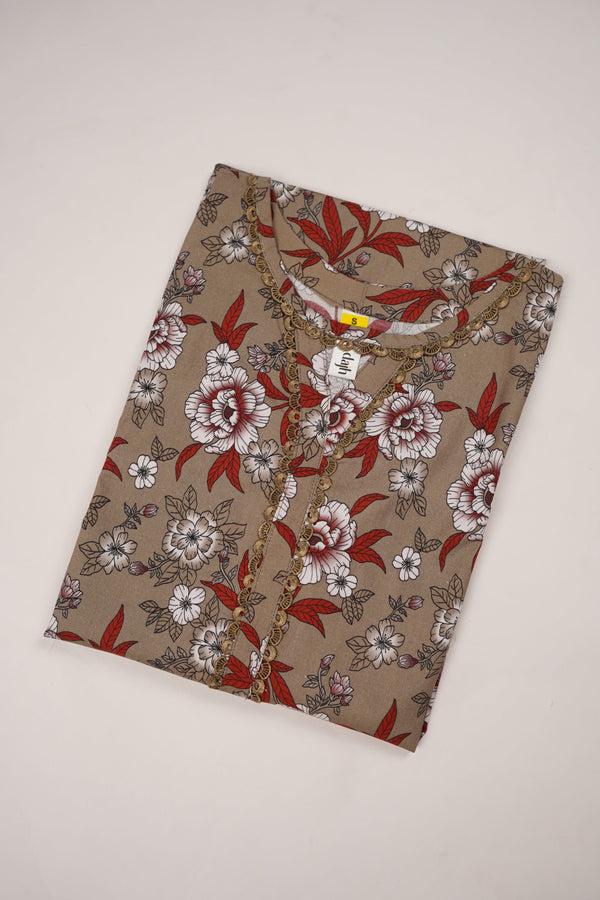 Rozi - Exclusive Khaddar  Shirt And Trouser- Ready to Wear - MC195