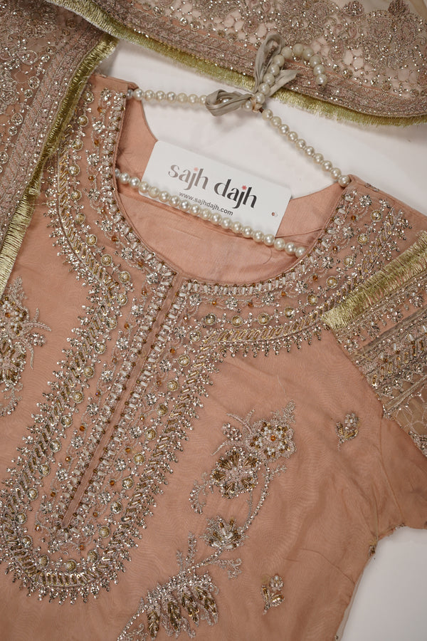 Tehwar - Luxury Organza Festive Collection with Gharara- Ready to Wear - Tehv8d8
