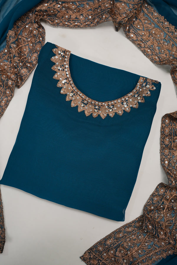 Mum and ME - Chiffon Budget Wear Suit with Chiffon Dupatta - Ready to Wear