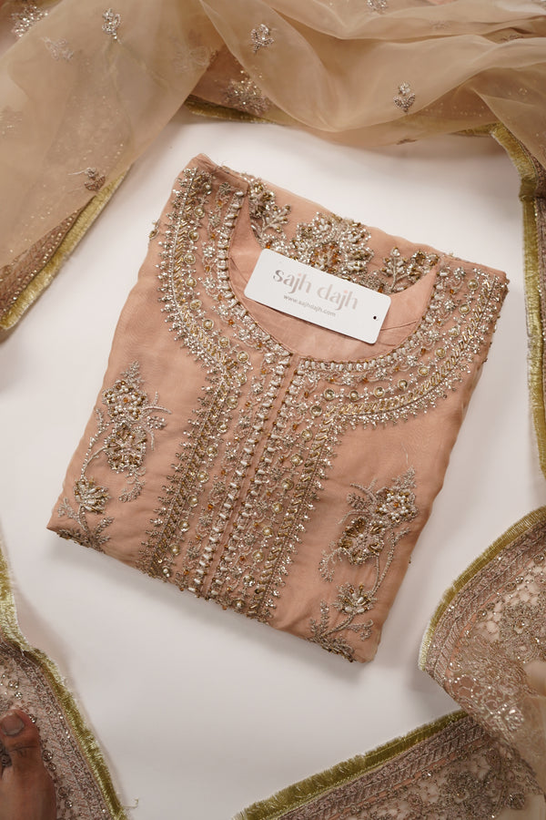 Tehwar - Luxury Organza Festive Collection with Gharara- Ready to Wear - Tehv8d8