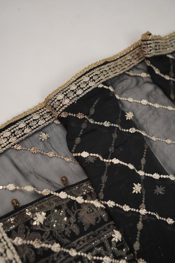 Husan e Jahan - Luxury Chiffon Outfit with Chiffon Dupatta - Ready to Wear - HEJ-V3-D10