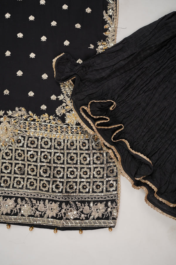 Husan e Jahan - Luxury Chiffon Outfit with Chiffon Dupatta - Ready to Wear - HEJ-V3-D10