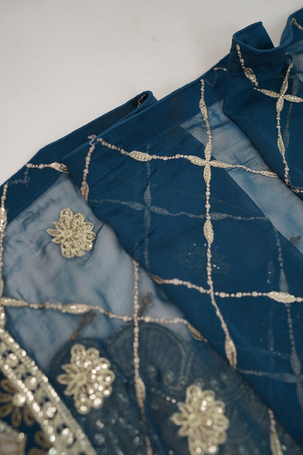 Husan e Jahan - Luxury Chiffon Outfit with Chiffon Dupatta - Ready to Wear - HEJ-V3-D9