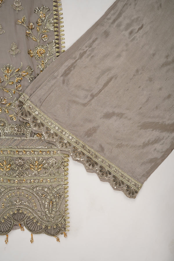 Husan e Jahan - Luxury Chiffon Outfit with Chiffon Dupatta - Ready to Wear - HEJ-V3-D9