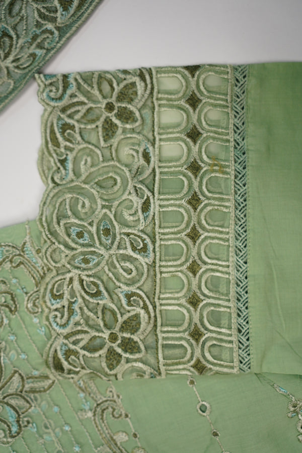 Rozi - Farshi Shalwar - Luxury Cotton Lawn Outfit With Net Dupatta - Ready to Wear PD030