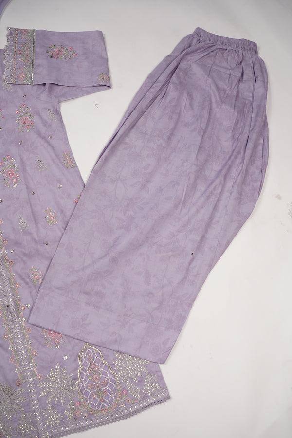 Bin Saeed Originals - Farshi Shalwar - Lawn Outfit with Chiffon Dupatta - Ready to wear PD051