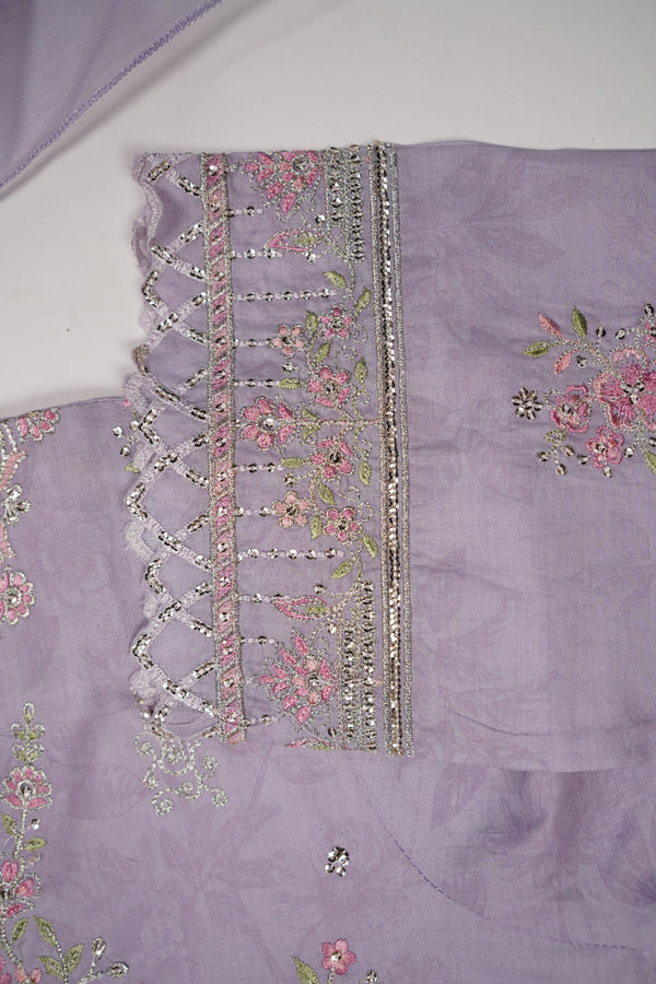 Bin Saeed Originals - Farshi Shalwar - Lawn Outfit with Chiffon Dupatta - Ready to wear PD051