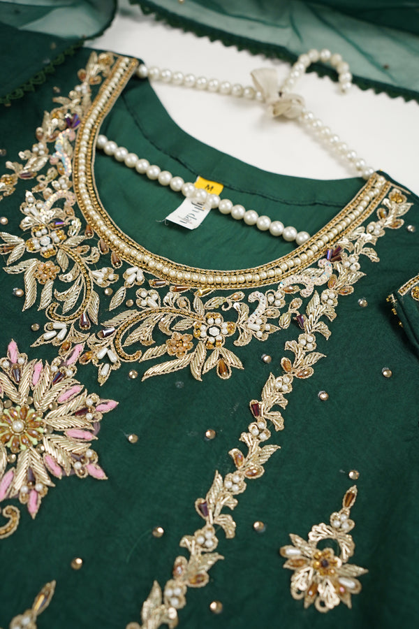 Khaas- Luxury Organza Outfit with Organza Dupatta - Ready to Wear - V1 - 01