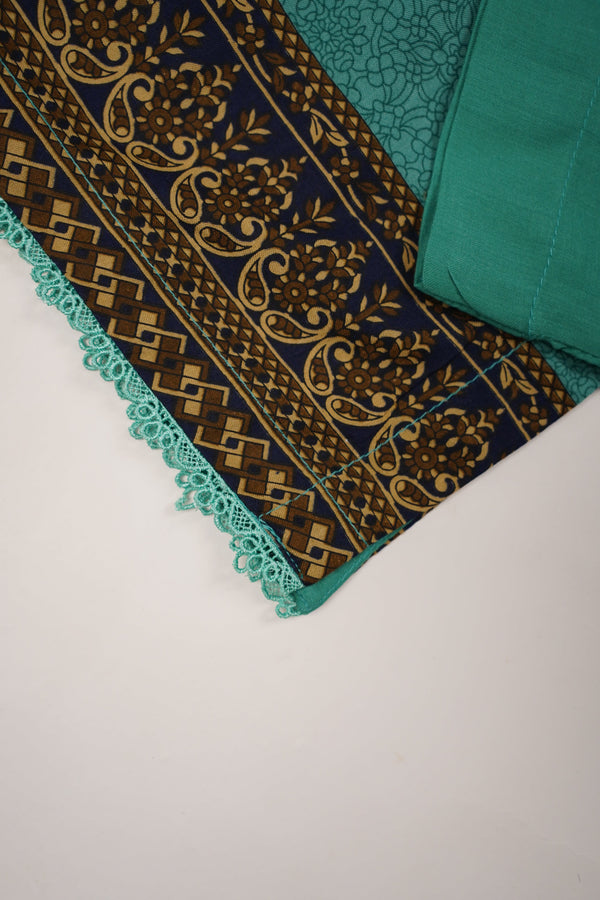 Rozi - Printed Linen  Outfit With Shawl  - Ready to Wear PD145