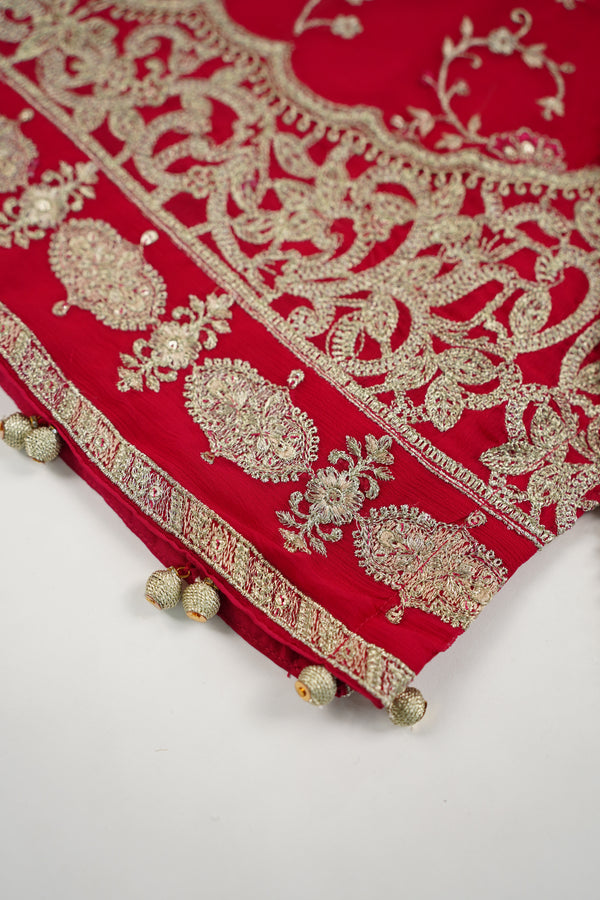 Husan e Jahan - Luxury Chiffon Outfit with Chiffon Dupatta & Gharara - Ready to Wear - V2 - Eid25 - 04