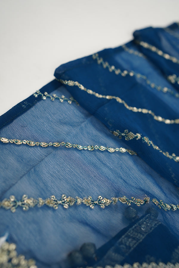 Husan e Jahan - Luxury Chiffon Outfit with Chiffon Dupatta & Gharara - Ready to Wear - V2 - Eid25 - 03