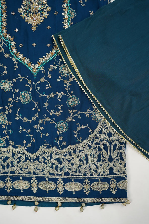 Husan e Jahan - Luxury Chiffon Outfit with Chiffon Dupatta & Gharara - Ready to Wear - V2 - Eid25 - 03