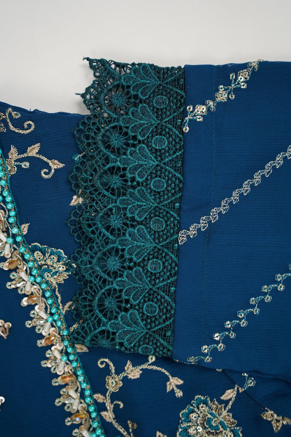 Husan e Jahan - Luxury Chiffon Outfit with Chiffon Dupatta & Gharara - Ready to Wear - V2 - Eid25 - 03