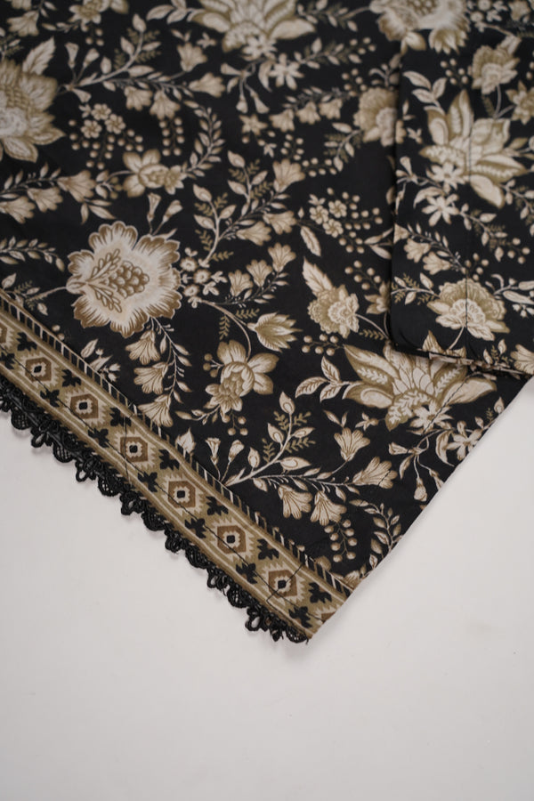 Rozi - Luxury Cotton Lawn Outfit With Voile Dupatta - Ready to Wear PD057