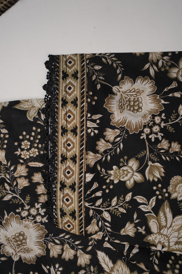Rozi - Luxury Cotton Lawn Outfit With Voile Dupatta - Ready to Wear PD057