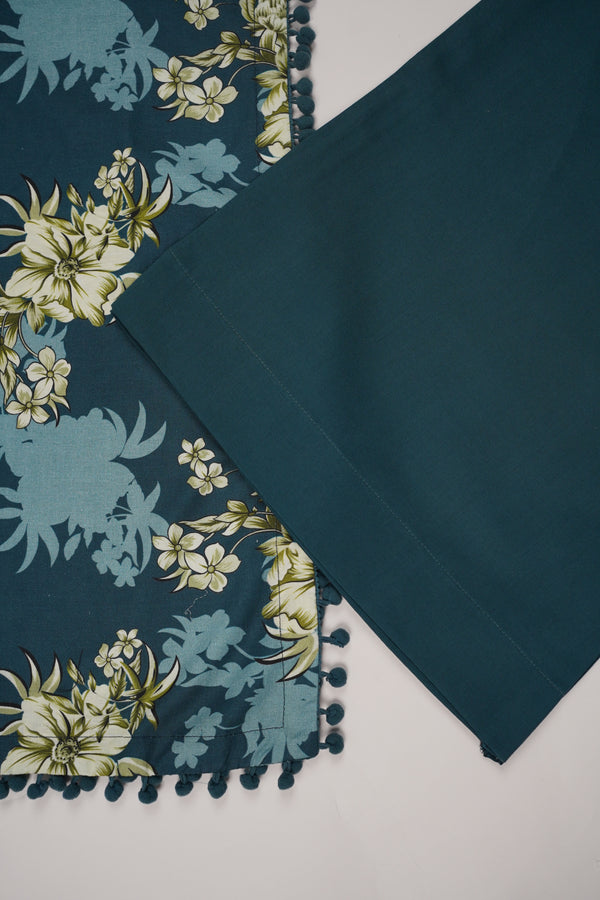 Rozi - Exclusive Khaddar Outfit with  Shawl - Ready to Wear - PD152 Zinc