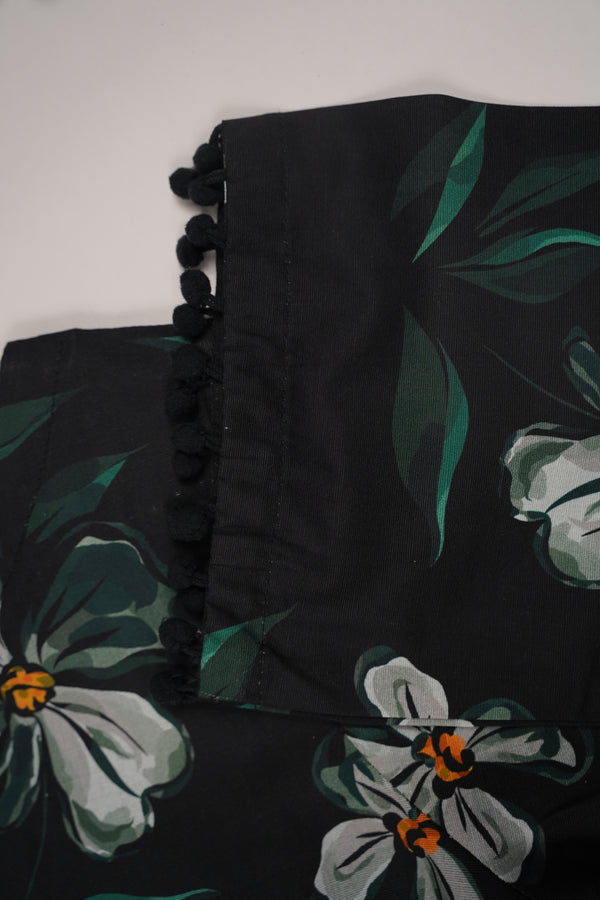 Rozi - Exclusive Khaddar Outfit with  Shawl - Ready to Wear - PD155 Black