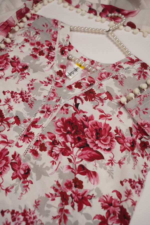 Rozi - Exclusive Khaddar Outfit with  Shawl - Ready to Wear - PD151