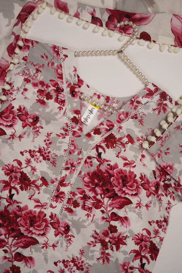 Rozi - Exclusive Khaddar Outfit with  Shawl - Ready to Wear - PD151