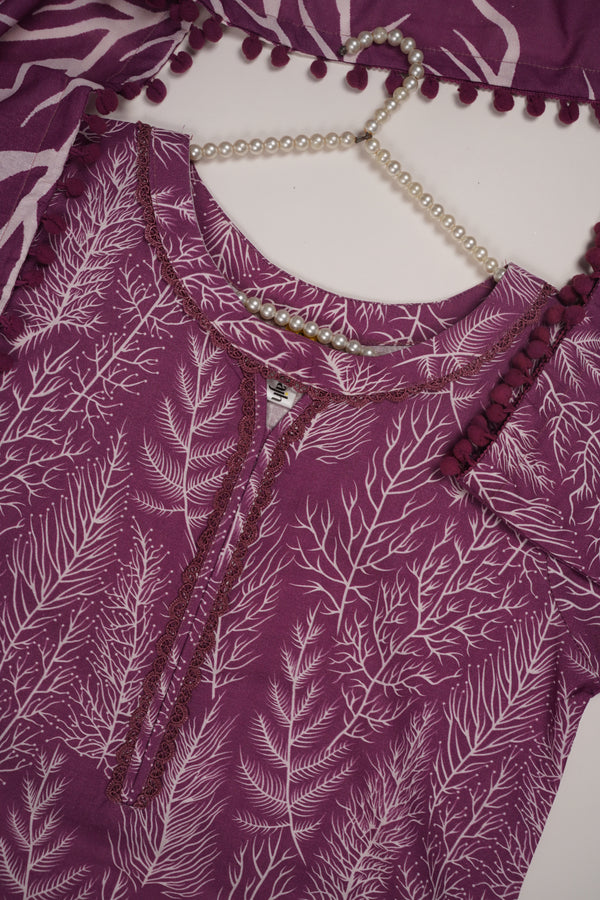 Rozi - Exclusive Khaddar Outfit with  Shawl - Ready to Wear - PD154