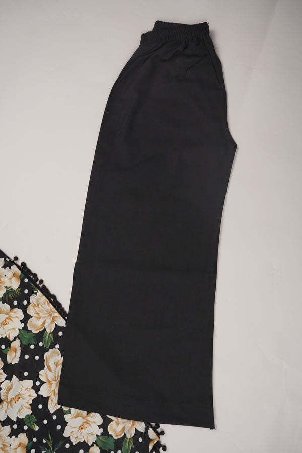 Rozi - Exclusive Khaddar Outfit with  Shawl - Ready to Wear - PD153 Black