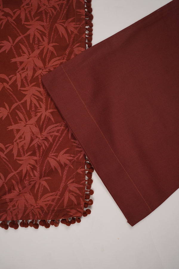 Rozi - Exclusive Khaddar Outfit with  Shawl - Ready to Wear - PD150