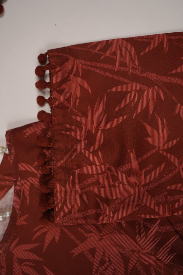 Rozi - Exclusive Khaddar Outfit with  Shawl - Ready to Wear - PD150
