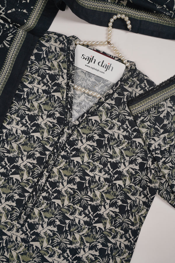 Bin Saeed Originals - Exclusive Khaddar Outfit with  Shawl - Ready to Wear - PD162