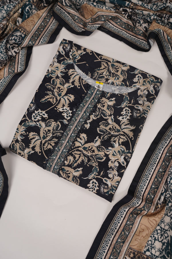 Bin Saeed by SajhDajh - Exclusive Khaddar Outfit with  Shawl - Ready to Wear - PD167