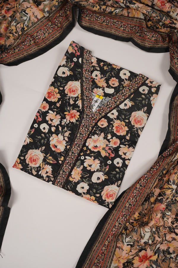 Bin Saeed by SajhDajh - Exclusive Khaddar Outfit with  Shawl - Ready to Wear - PD166