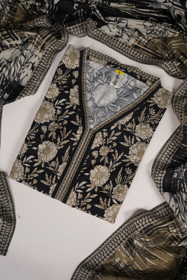 Bin Saeed by SajhDajh - Exclusive Khaddar Outfit with  Shawl - Ready to Wear - PD165