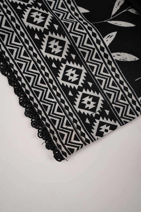 Bin Saeed by SajhDajh - Exclusive Khaddar Outfit with  Shawl - Ready to Wear - PD168 Black