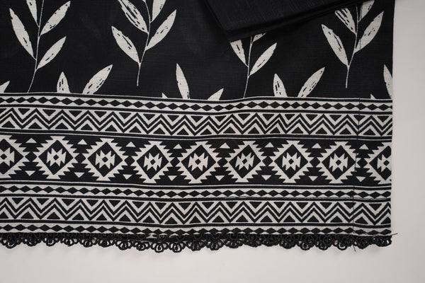 Bin Saeed by SajhDajh - Exclusive Khaddar Outfit with  Shawl - Ready to Wear - PD168 Black