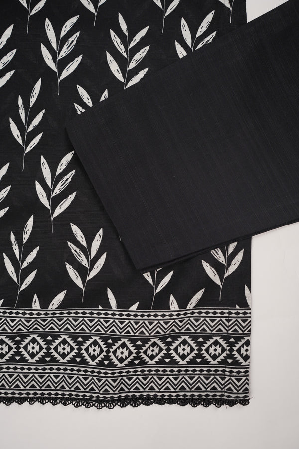 Bin Saeed by SajhDajh - Exclusive Khaddar Outfit with  Shawl - Ready to Wear - PD168 Black