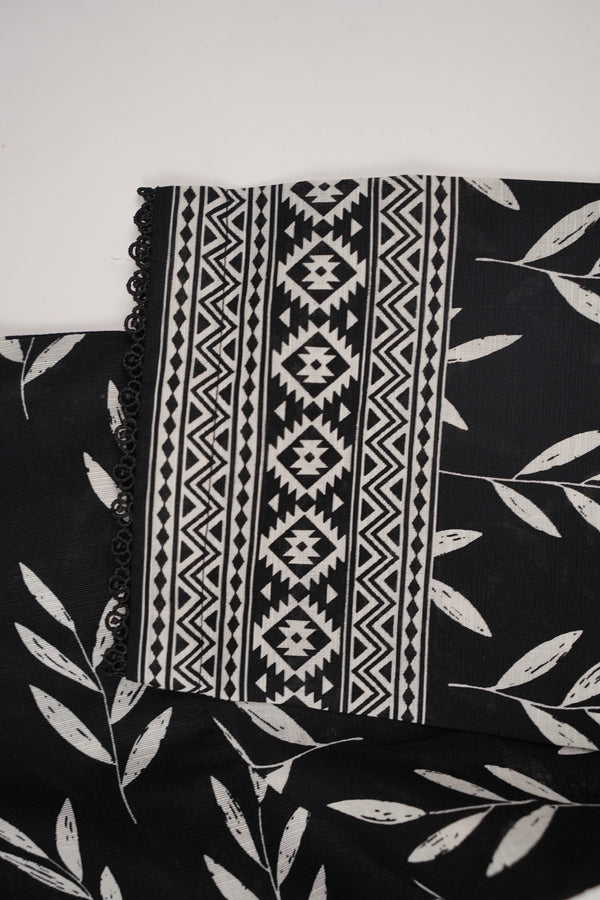 Bin Saeed by SajhDajh - Exclusive Khaddar Outfit with  Shawl - Ready to Wear - PD168 Black