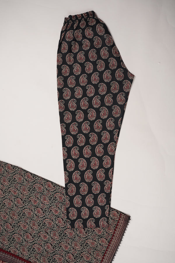 Bin Saeed by SajhDajh - Exclusive Khaddar Outfit with  Shawl - Ready to Wear - PD170