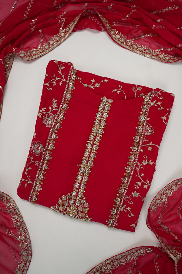 Husan e Jahan - Luxury Chiffon Outfit with Chiffon Dupatta & Gharara - Ready to Wear - V2 - Eid25 - 04