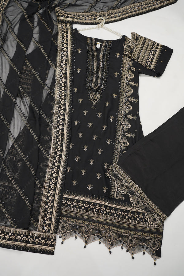 Husan e Jahan - Luxury Chiffon Outfit with Chiffon Dupatta and Plazzo - Ready to Wear - V1 - Eid25 - 01  Article 04