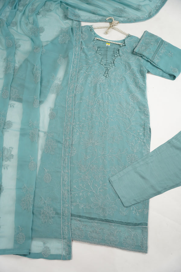 Husan e Jahan - Luxury Chiffon Outfit with Chiffon Dupatta - Ready to Wear - V2 - Eid25 - 08 - HEJFeroziV208