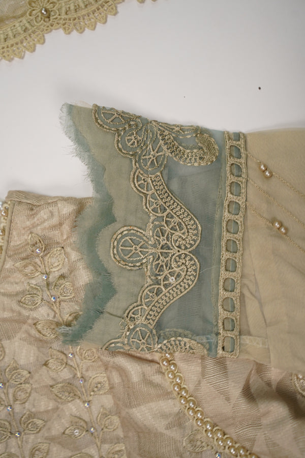 Maria B Inspired-Luxury Embroidered  cotton Lawn Outfit with Organza Dupatta - Ready to Wear  PD070