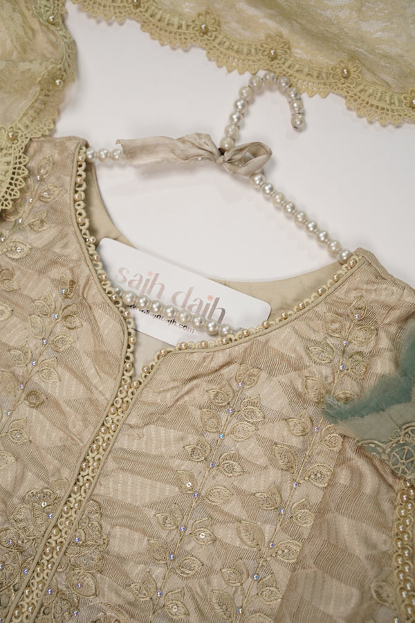 Maria B Inspired-Luxury Embroidered  cotton Lawn Outfit with Organza Dupatta - Ready to Wear  PD070