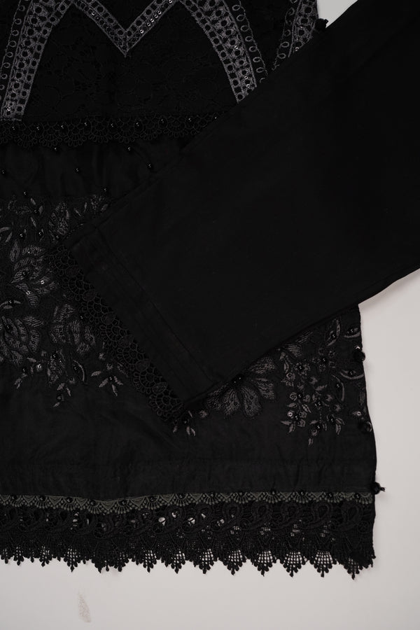 Maria B Inspired-Luxury Embroidered  cotton Lawn Outfit with Net Dupatta - Ready to Wear   PD075