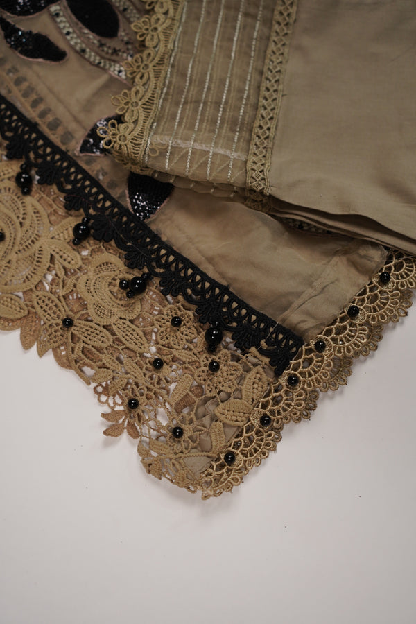 Maria B Inspired-Luxury Embroidered  cotton Lawn Outfit with Organza Dupatta - Ready to Wear PD074