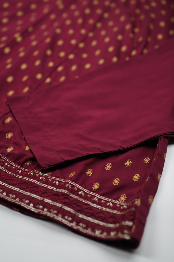 پیاری بیٹی - Kids Festive Collection Outfit with Trouser and Dupatta - Ready to Wear